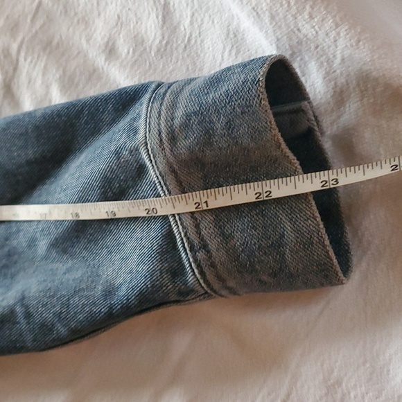 Lauren Jeans Co. Blue Denim Metal Buttons Zipper Pockets Sz S Jean Jacket - Picture 11 of 11